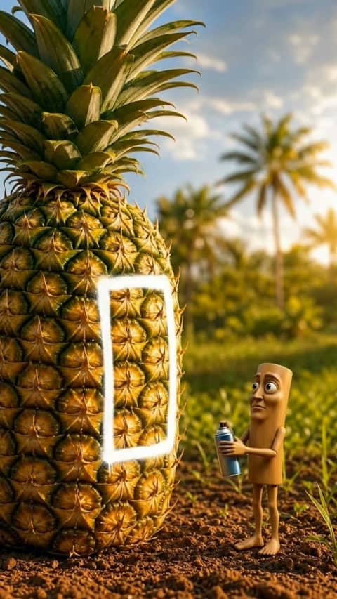 Fruit House Build - A tiny builder carves a house out of a giant fruit - a wordless renovation timelapse
