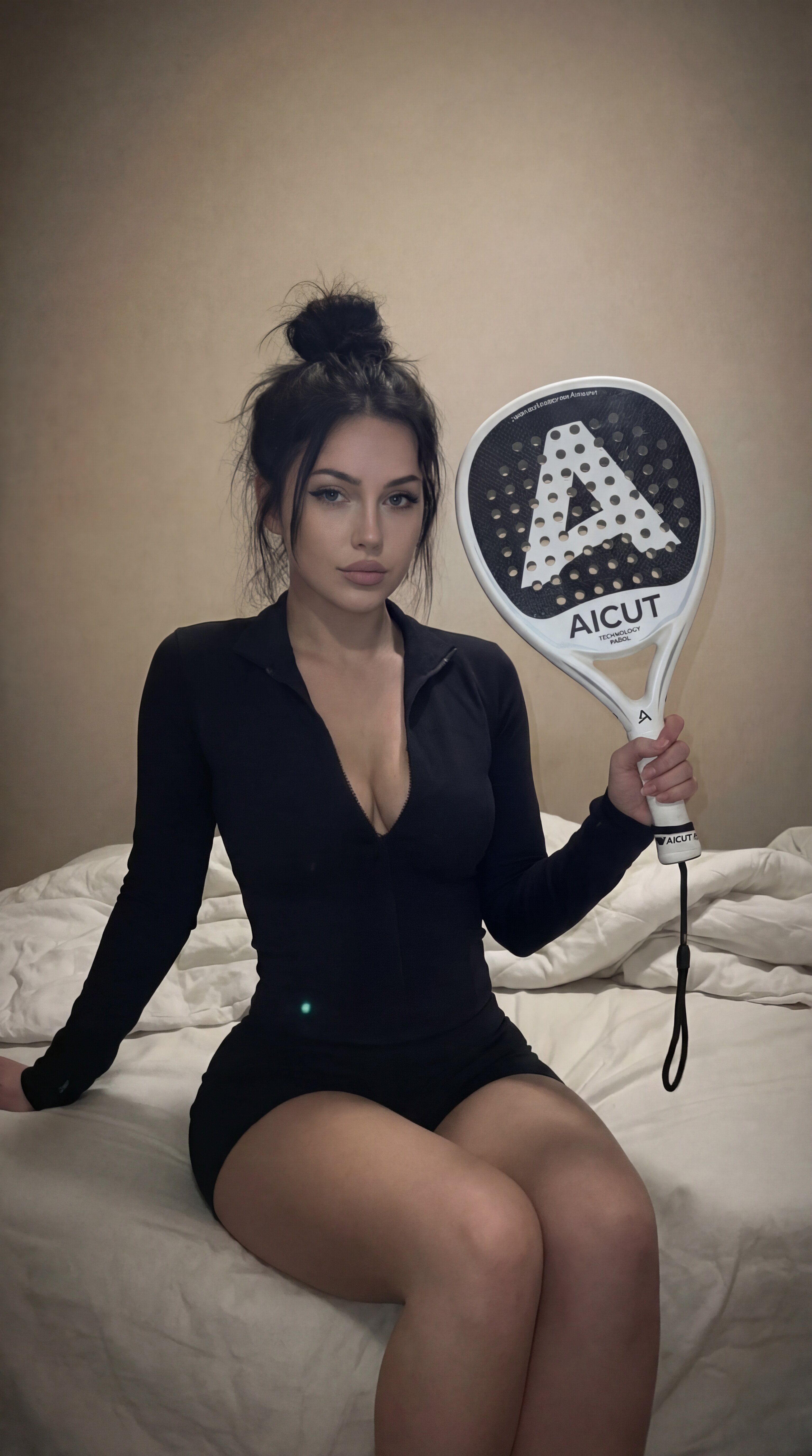AI influencer holding a physical product