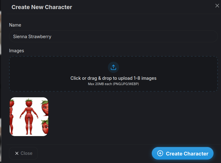 Save to Character Assets