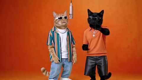 Hotel Lobby Trend - Pick two characters. They perform the viral Hotel Lobby rap duet, every point and turn, in the orange booth or a place you pick.